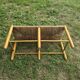 Wood and straw bench