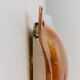 Vintage Murano Glass Wall Lamp - Clear Glass with Orange Striations, Italian Design, 1970s Wall Sconce