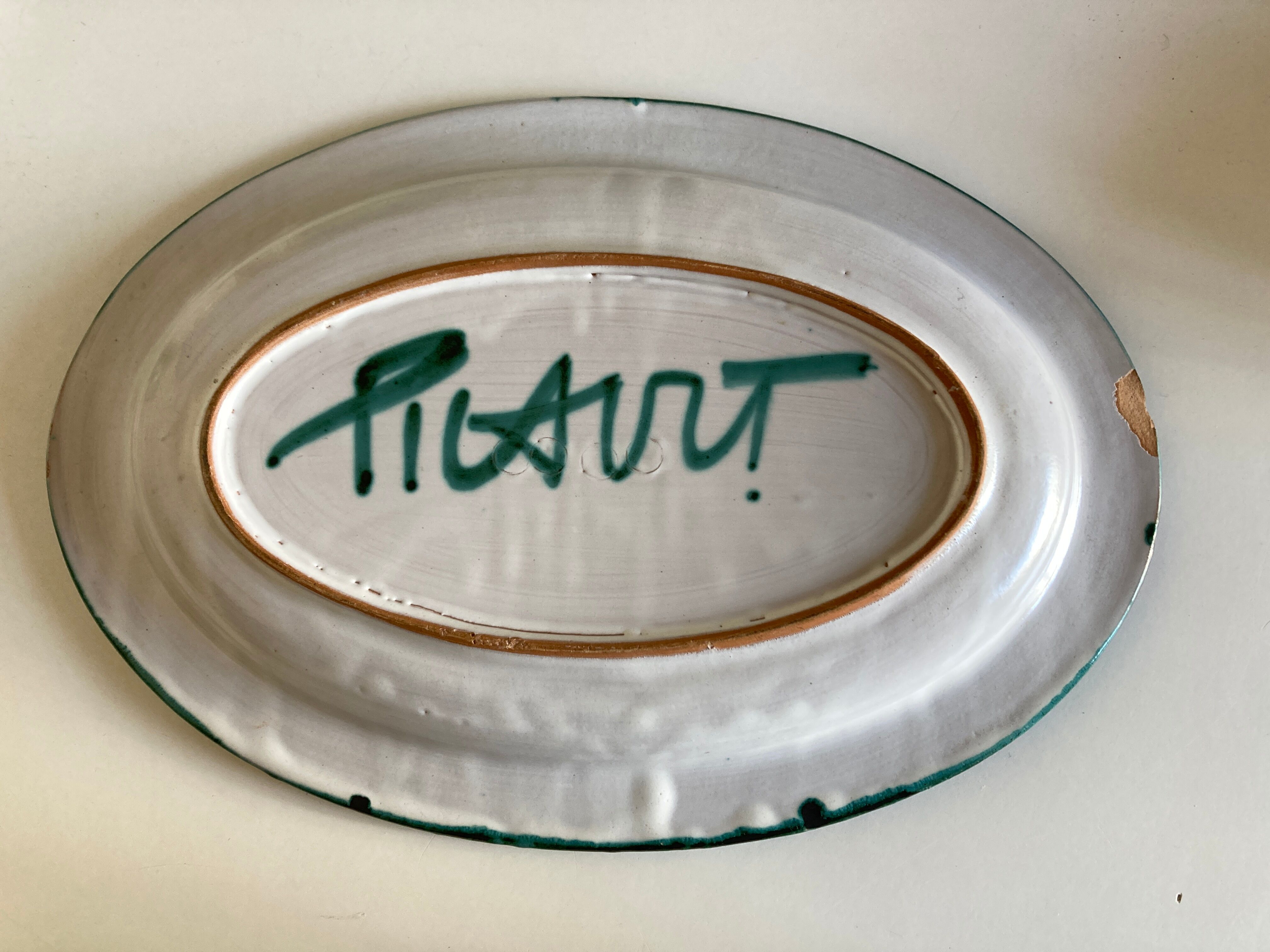Dish by Robert Picault signed in full XXL 1960