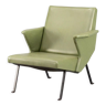 50s metal and skai lounge fauteuil