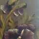 Signed oil on canvas, basket of flowers, early 20th century
