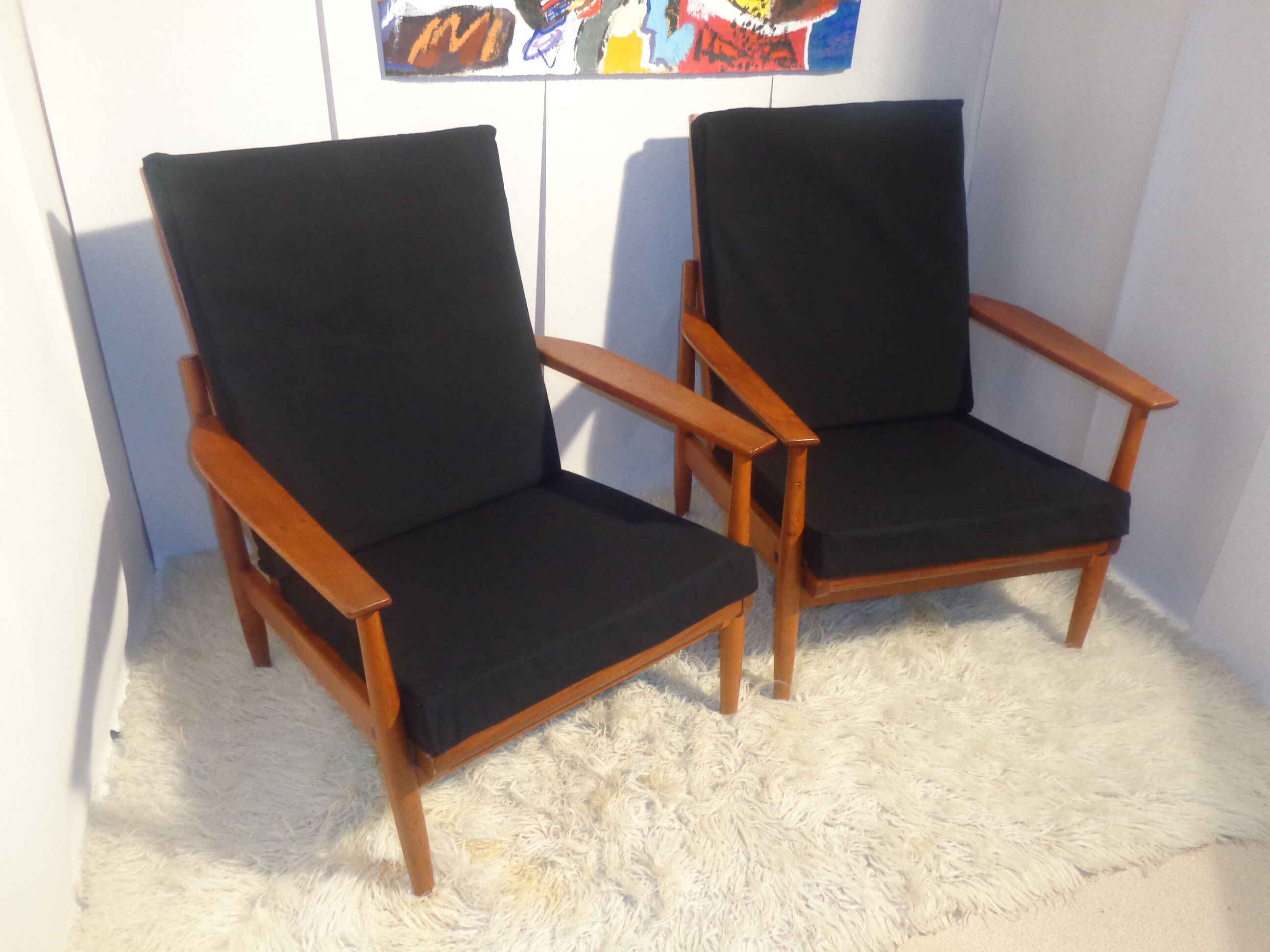 Pair of scandinavian armchairs of the years 60