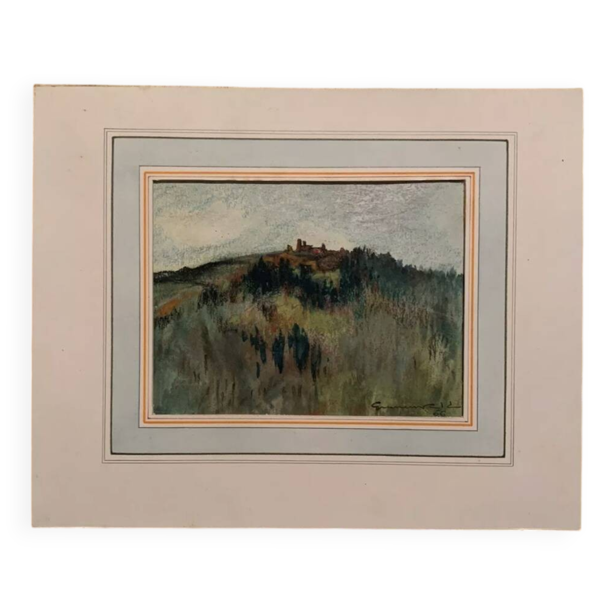 Jean Jacques GRUNENWALD - Gouache and Pastels - Mountain Landscape