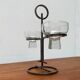 Danish Metal and Glass Candle Holder from the Mid-Century, 1960s