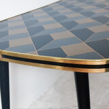 Living room coffee table, vintage, compass legs, 50s