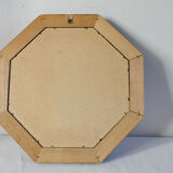 Miroir vintage en bois forme octogonale