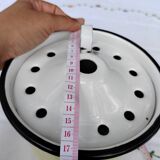 Yellow enamelled milk kettle