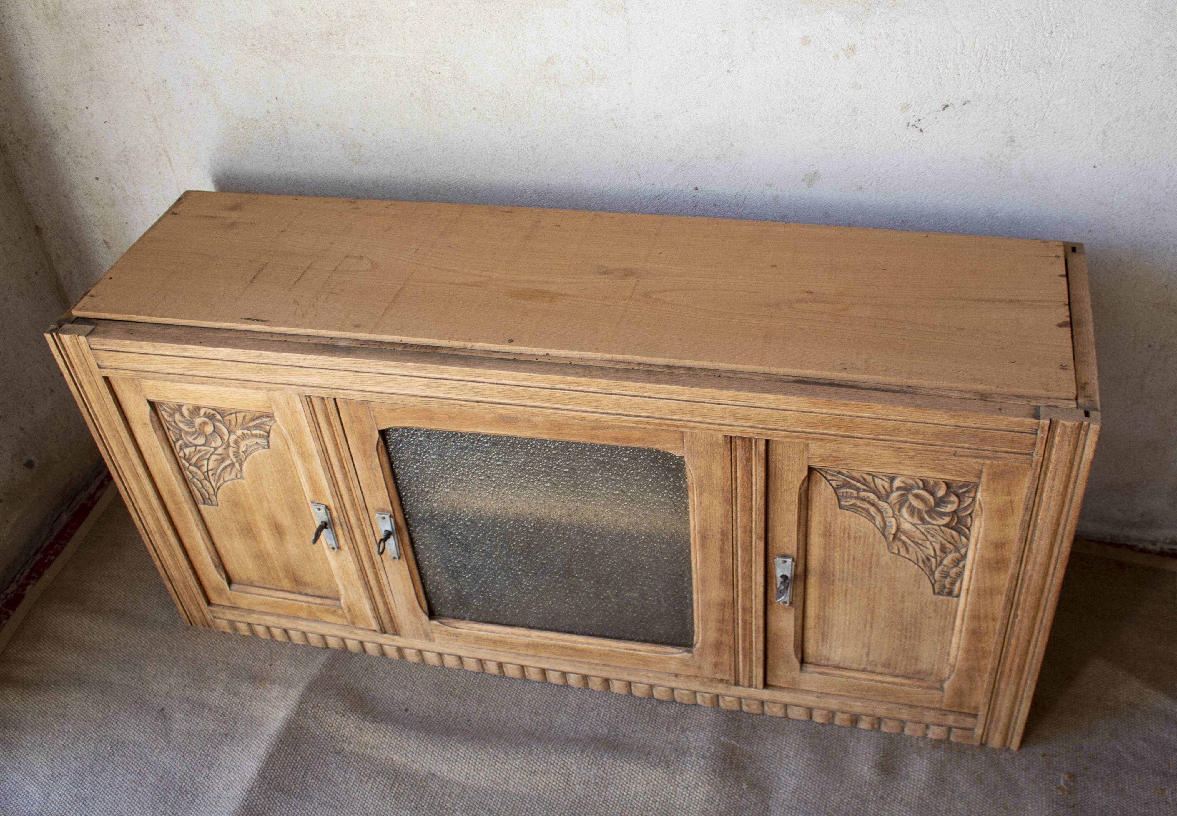 buffet sideboard solid oak Art Deco
