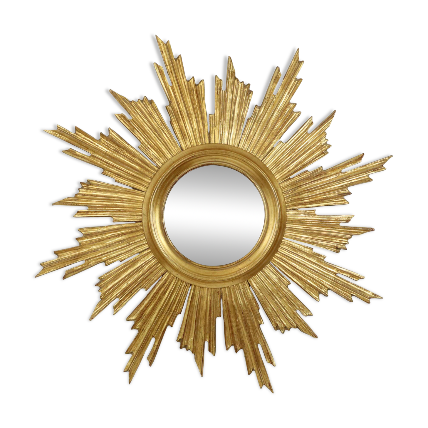 Deknudt Sunburst Sun Mirror Gilded Wood Sixties 69cm