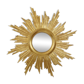 Deknudt Sunburst Sun Mirror Gilded Wood Sixties 69cm