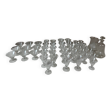 A lot of crystal glasses