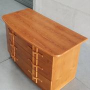 Vintage chest of drawers with bamboo and rattan details
