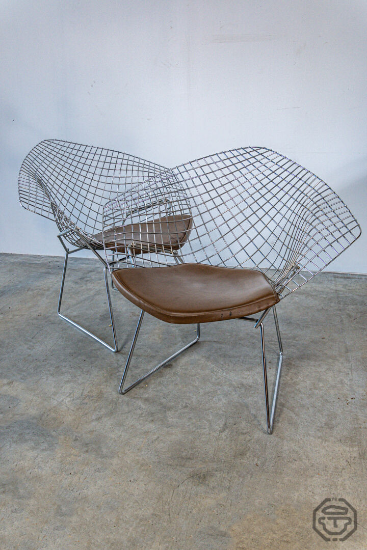Knoll Bertoia Diamond armchairs