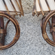 Pair of rattan bamboo sconces,  vintage, 60s