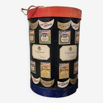 Boîte cylindrique Cinzano vintage