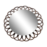 Vintage rattan mirror 54cm