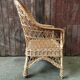Fauteuil vintage rotin et osier