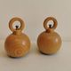 A set of pepper and salt grinders designed by c jorgensen for bodum denmark. Late 20th century.