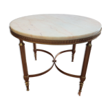 Brass and marble coffee table