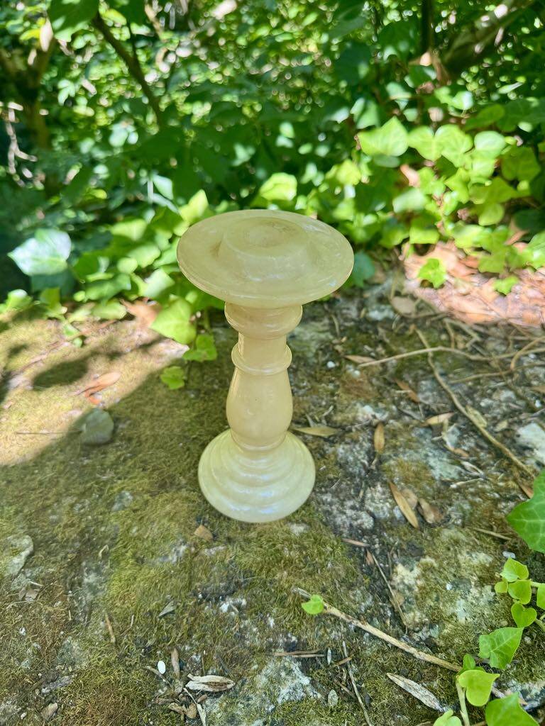 Large Art Deco onyx candlestick