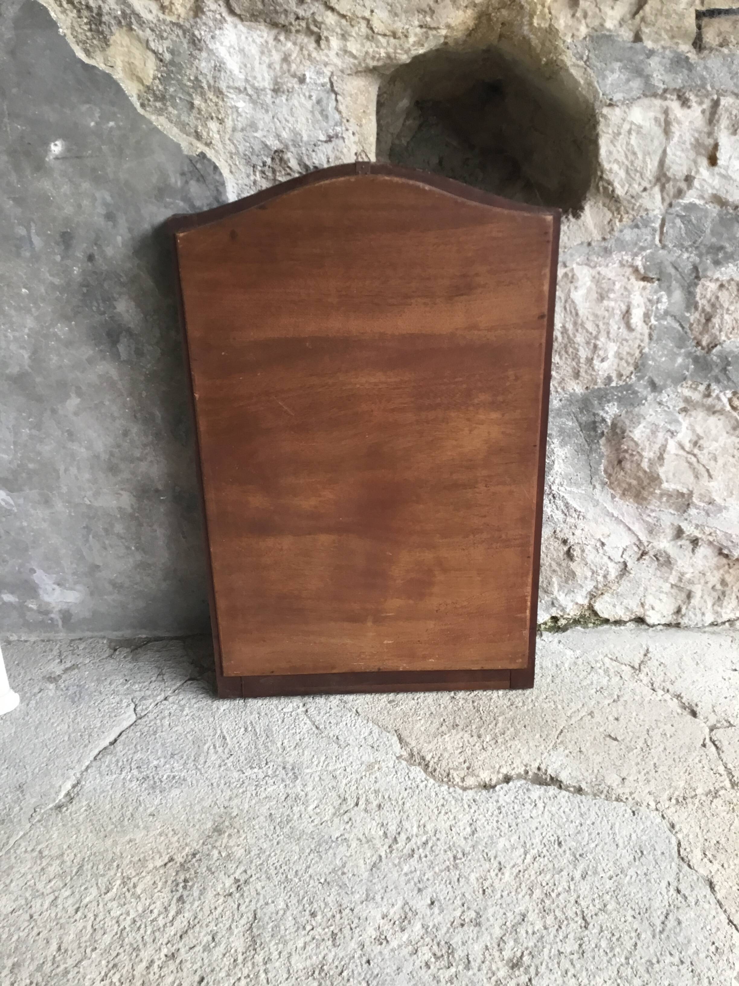 Art-deco wall triptych mirror - marquetry - early 20th century