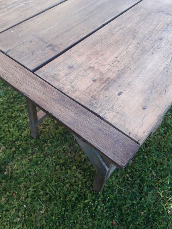table tréteaux 2m atelier campagne ancienne