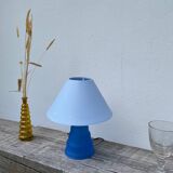 Lampe en verre bleu 1990