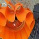 Suspension lamp by Lars Schioler butterfly model Hoyrup Light plastic editor orange 1968