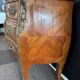 Bordeaux inlaid chest of drawers with marble and bronze ornament