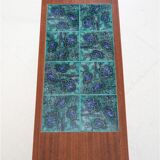 Filigree mid-century teak coffee table with tiles / 1960s / 1970s / Danish modern design