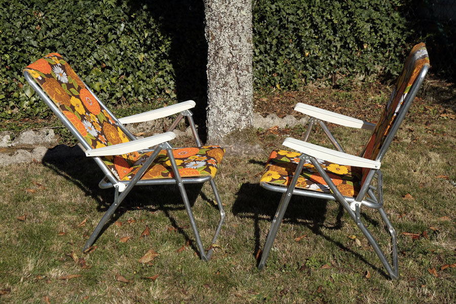 Paire de fauteuils de camping Kettler vintage 70's