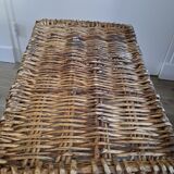 Old rattan laundry basket
