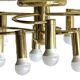 Brass suspension Mid-century 10 arms by Honsel Leuchten
