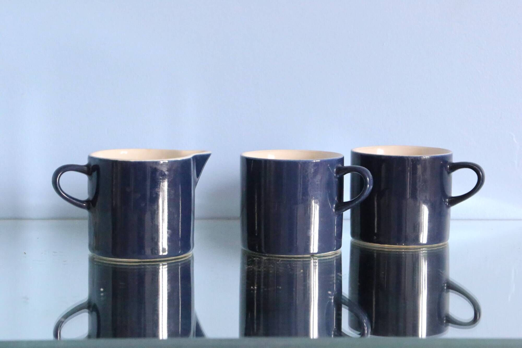 Espresso cups and milk jug, Melitta, Stockholm model, 1960