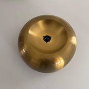Flush-mounted disc-shaped brass fixture from the mid-century, 1960, Italy.