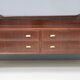 Walnut dresser with a thick glass top, italy