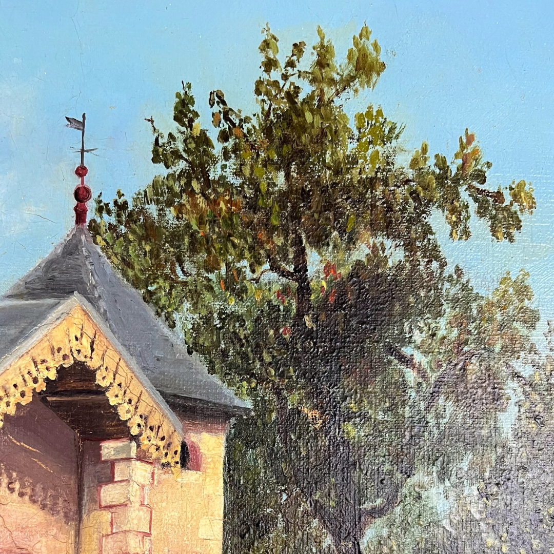 Oil on canvas the house