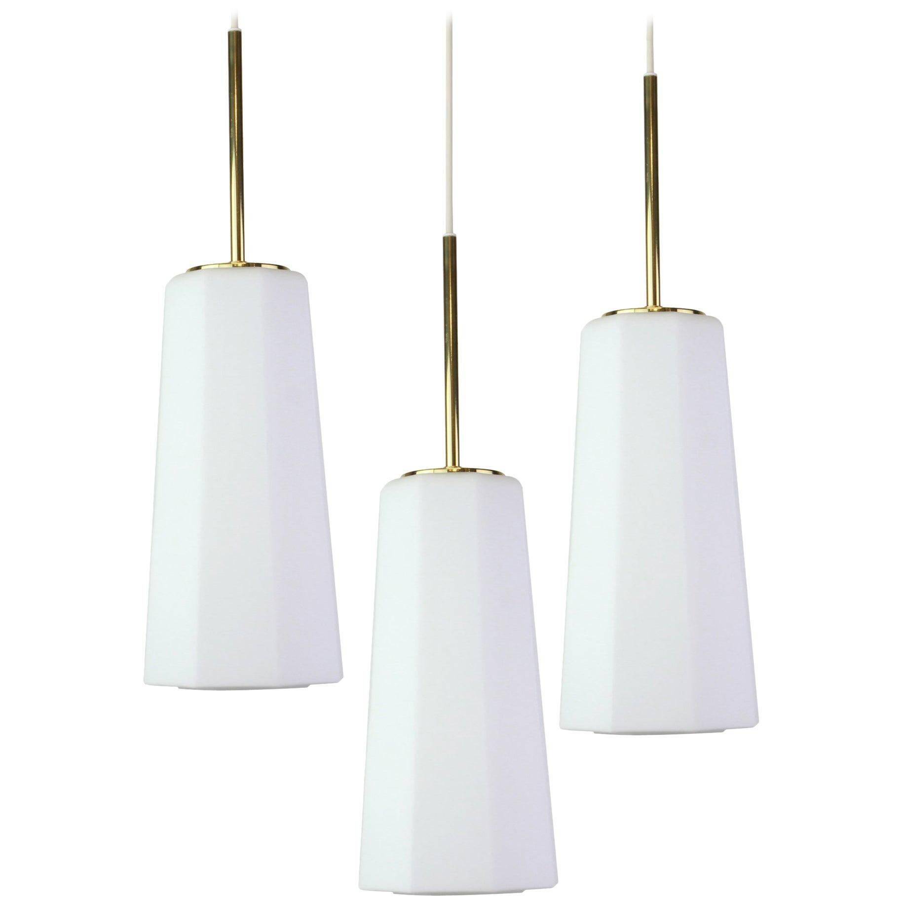 Opaline Glass Pendant by Limburg, Germany, 1970s