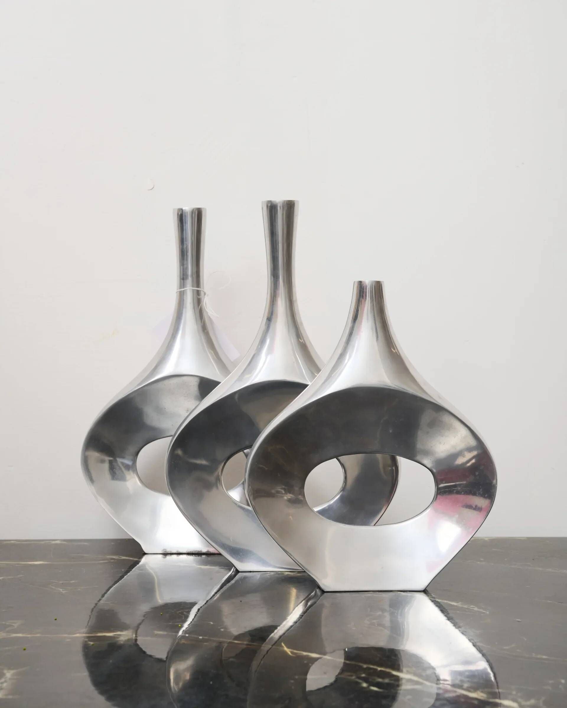 "Vase 'Eclipse' L in aluminium cast, 1970s"