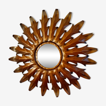 Vintage metal sun mirror