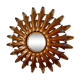 Vintage metal sun mirror