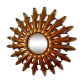 Vintage metal sun mirror