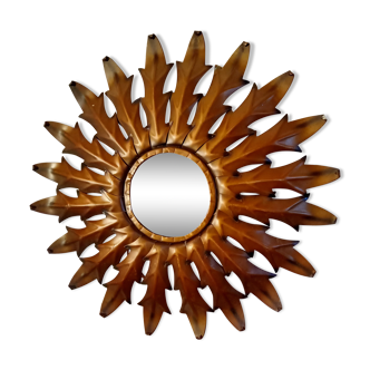 Vintage metal sun mirror