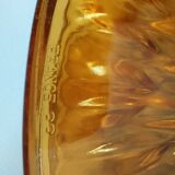 Ensemble 6 assiettes dessert verre pressé moulé motif tournesol vereco