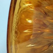 Set of 6 pressed glass dessert plates with sunflower motif Vereco