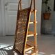 Vintage rattan and cane shelf – 1970s