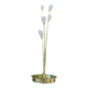 Vintage lamp with 5 branches in gilded brass and opaline – Stilnovo spirit / But