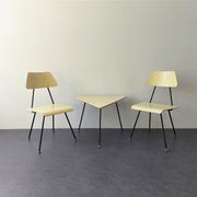 Set of 2 Room '56 chairs and sidetabe by Rob Parry for Dico, The Netherlands 1950's
