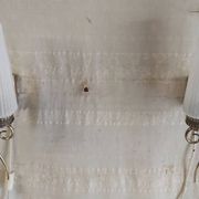 Appliques modernistes en laiton et opaline - mid. XXeme