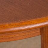 Danish oval teak dining table by Gudme Mobelfabrik 1960.